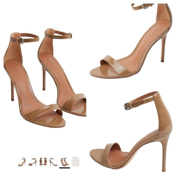 Rebecca Allen Women's The Two Strap Heeled Sandal Tan High Heel size 9.5 M - Picture 3 of 10